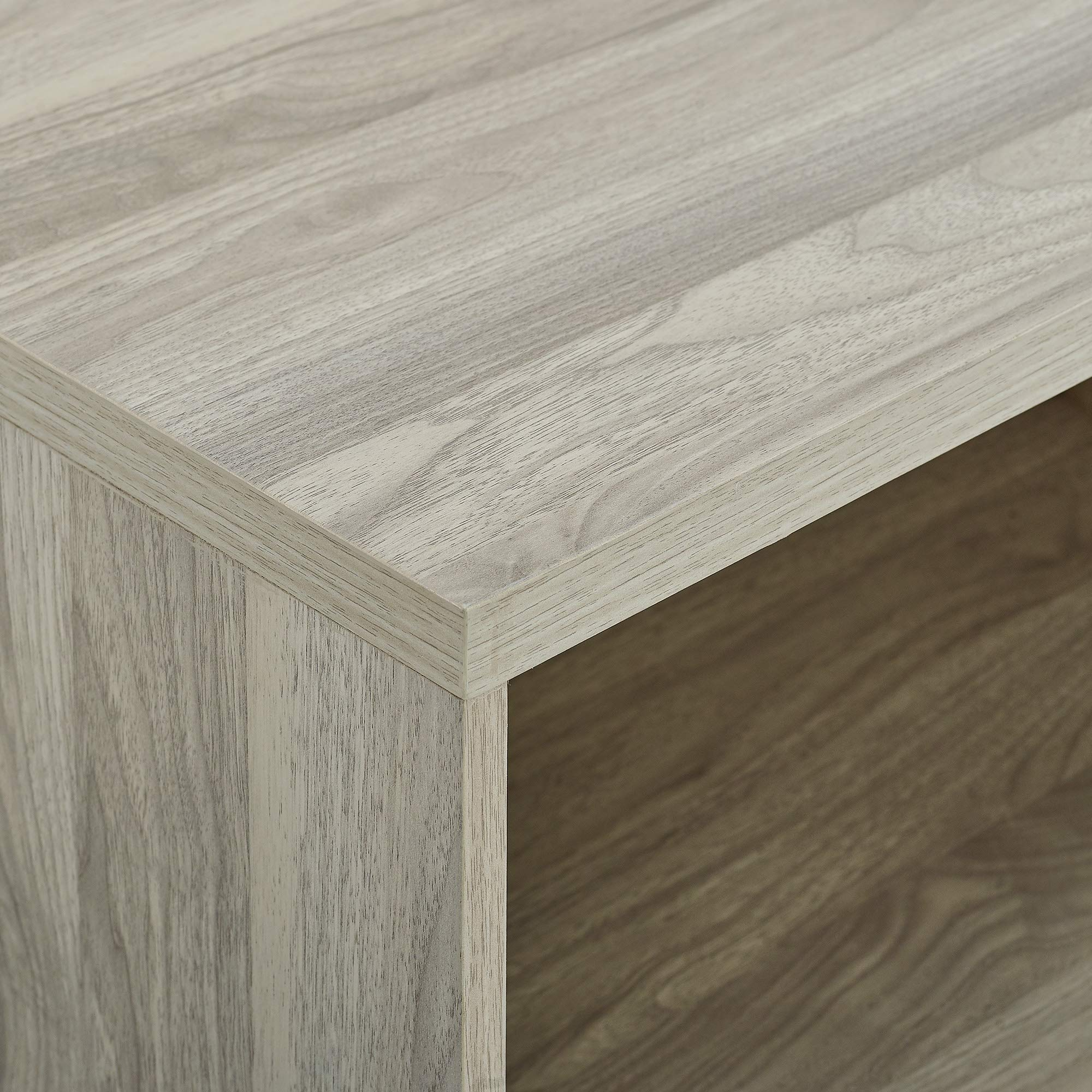 【Furniture】Modern Slatted Wood TV Stand for TV's up to 80