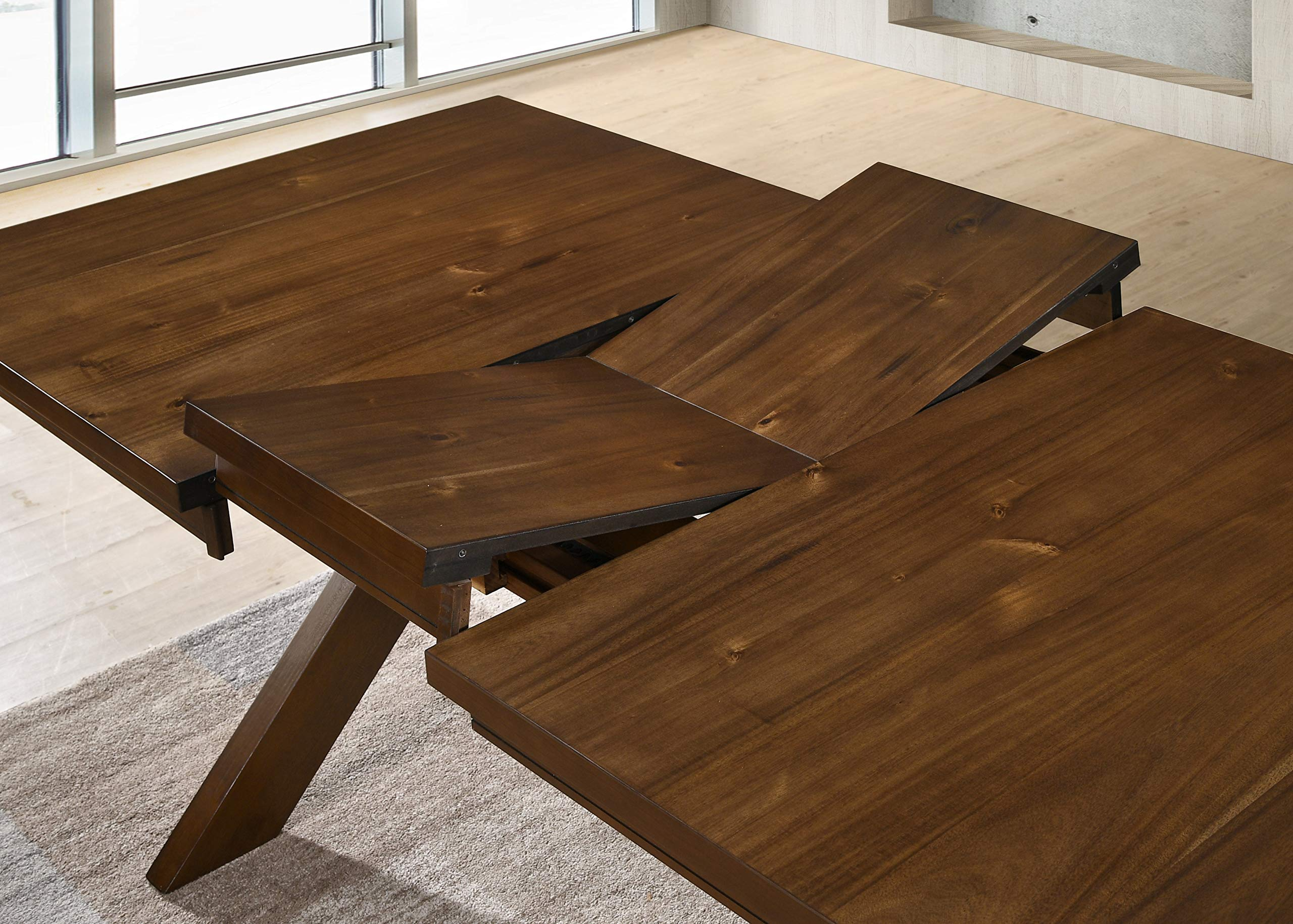 【Furniture】9-Piece Solid Wood Dining Set with Table & 8 Chairs