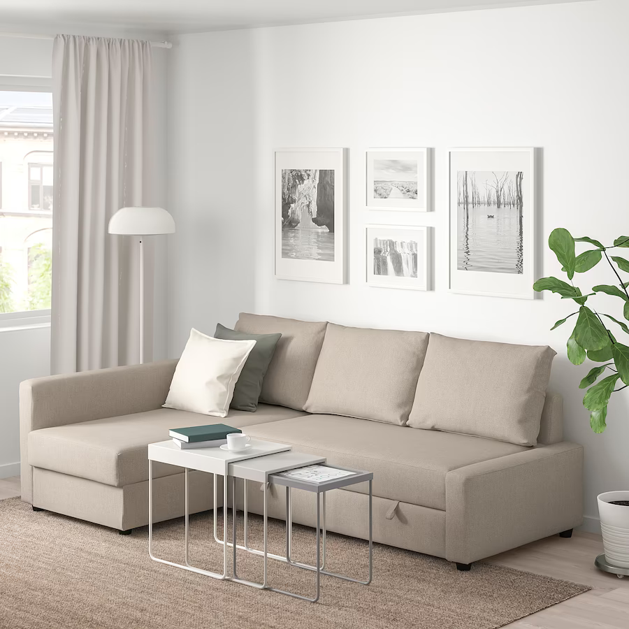 【Furniture】FRIHETEN Sleeper sectional,3 seat