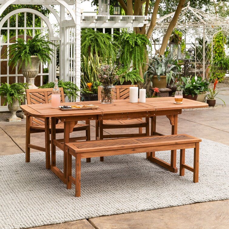 Alfonsi 4 - Person Rectangular Outdoor Dining Set