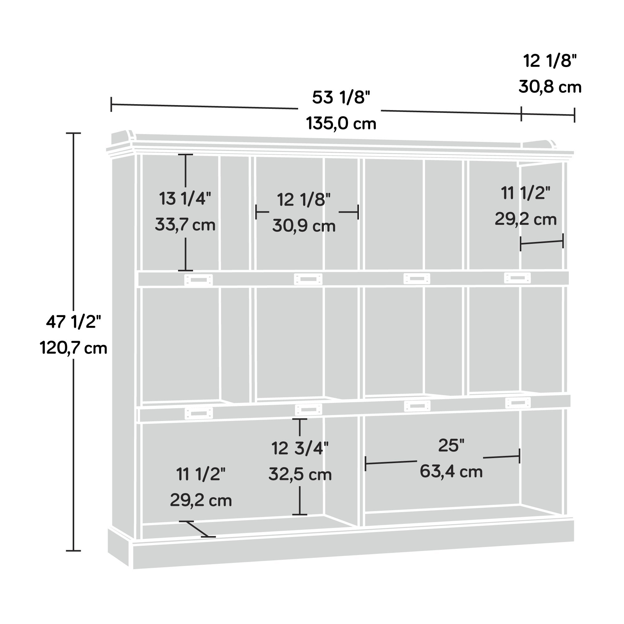 【Furniture】Sauder Barrister Lane Bookcase, Iron Oak finish