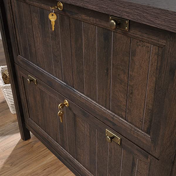 Sauder Costa Lateral File, Chalked Chestnut finish Chalked Chestnut Finish Lateral File