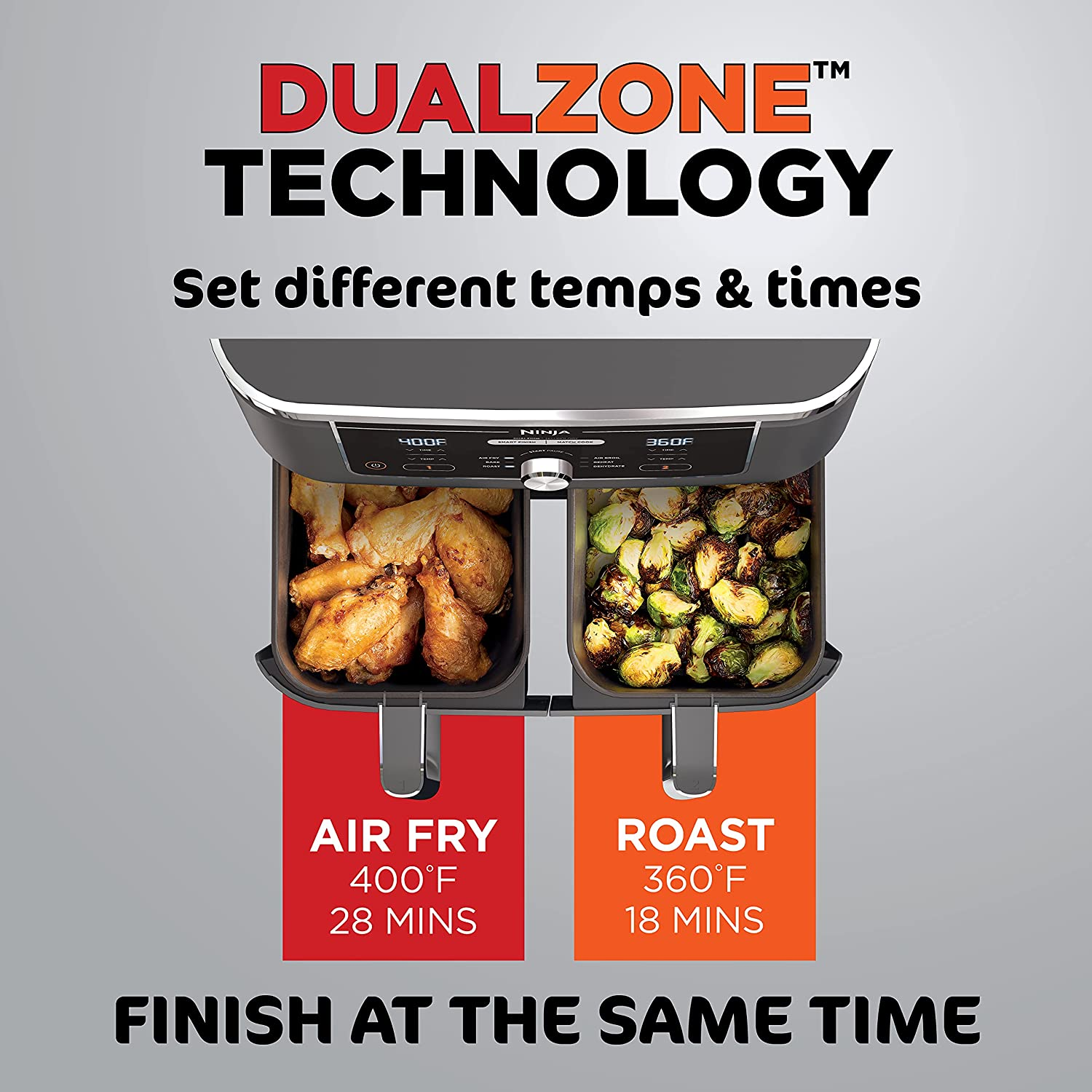 Ninja DZ401 Foodi 10 Quart 6-in-1 DualZone XL
