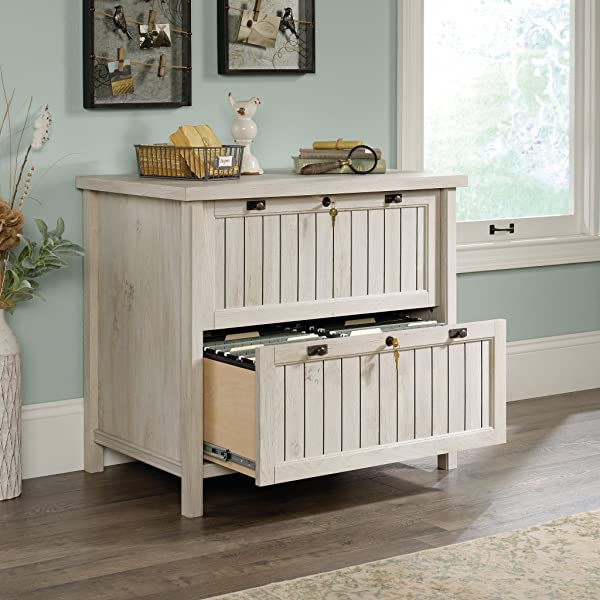 Sauder Costa Lateral File, Chalked Chestnut finish Chalked Chestnut Finish Lateral File