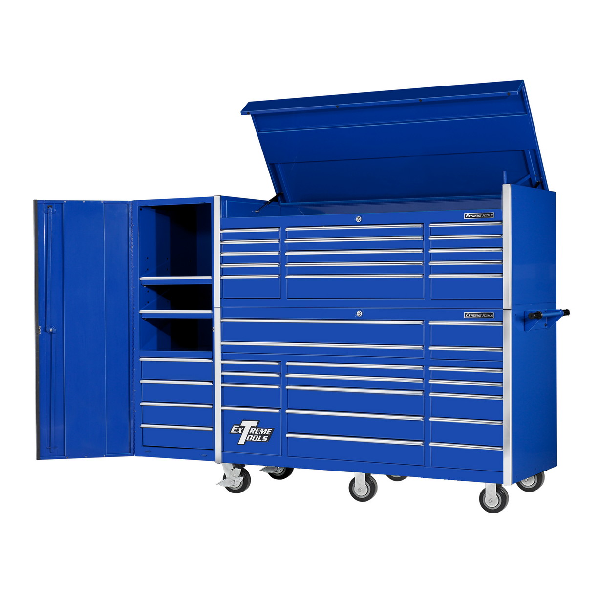 used toolbox72 38 Drawers Professional Roller Cabinet, Top Chest & Side Cabinet Combo