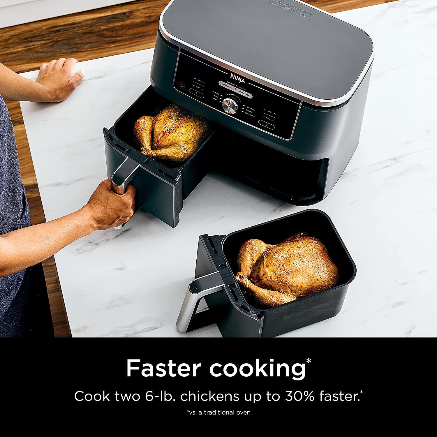 Ninja DZ401 Foodi 10 Quart 6-in-1 DualZone XL