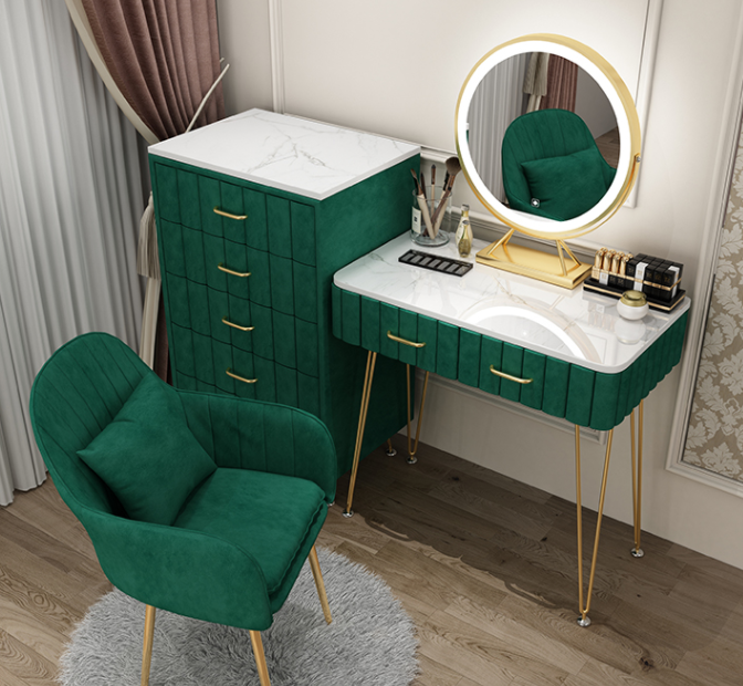Nordic light luxury dressing table storage cabinet integrated net red ins wind dressing table dressing table large bedroom modern and simple