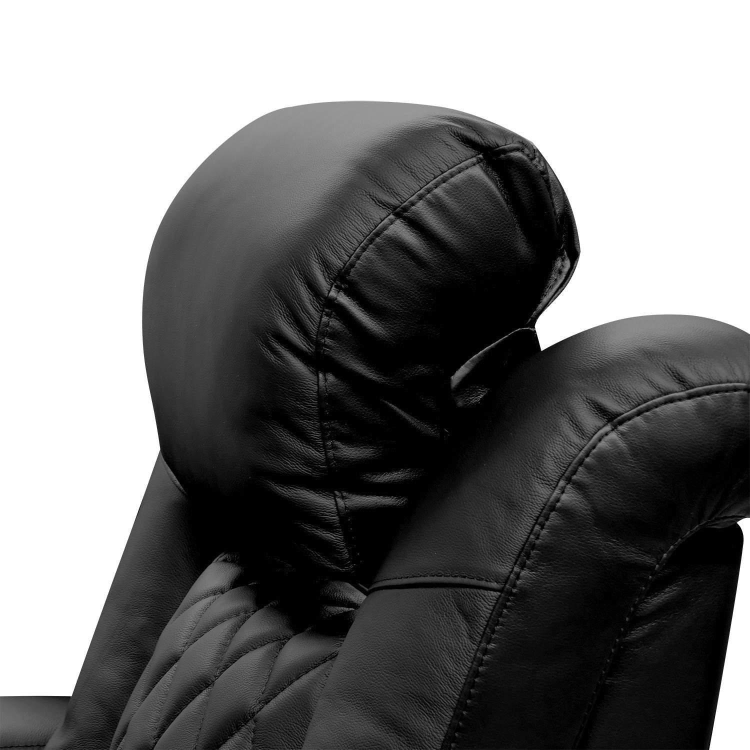 【Furniture】Tuscany 68.25'' Wide Genuine Leather Home Theater Seating with Cup Holder