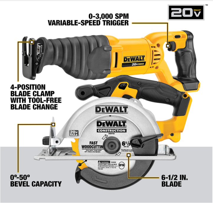 DEWALT 20V Max Cordless Drill Combo Kit, 10-Tool (DCK1020D2)