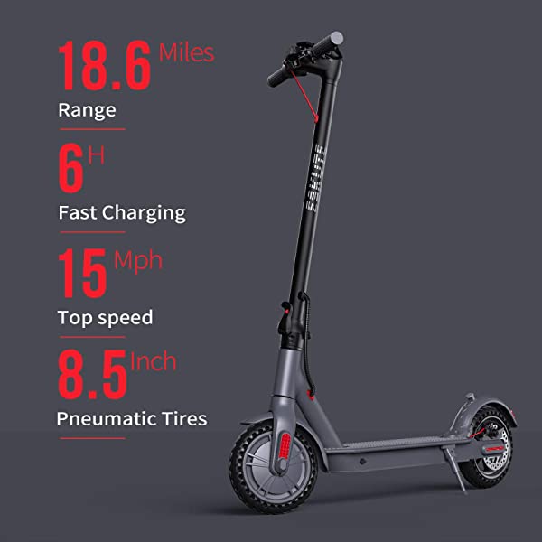 ESKUTE Electric Kick Scooter Commuting Electric Scooter Longe Range, Upgraded Motor Power, Foldable Commuter for Adults All-season, commuting, long range