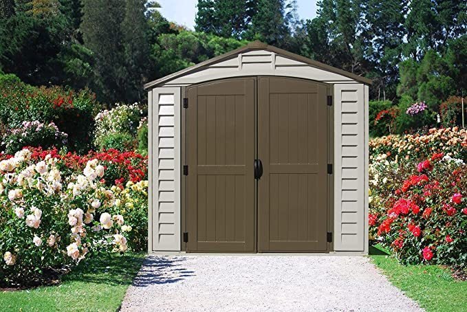 8' x 8' Plastic Garden Shed, Fire Retardant and Weatherproof, Ado Color