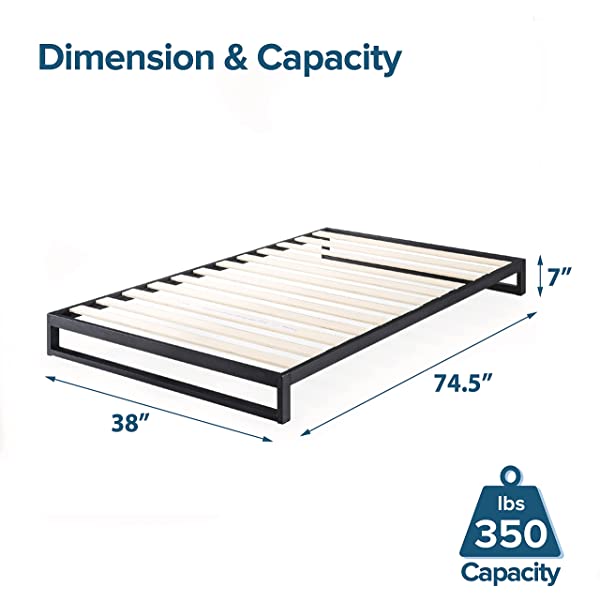 ZINUS Trisha Metal Platforma Bed Frame / Wood Slat Support / No Box Spring Needed / Easy Assembly, Full Full Standard Platform Bed Frame