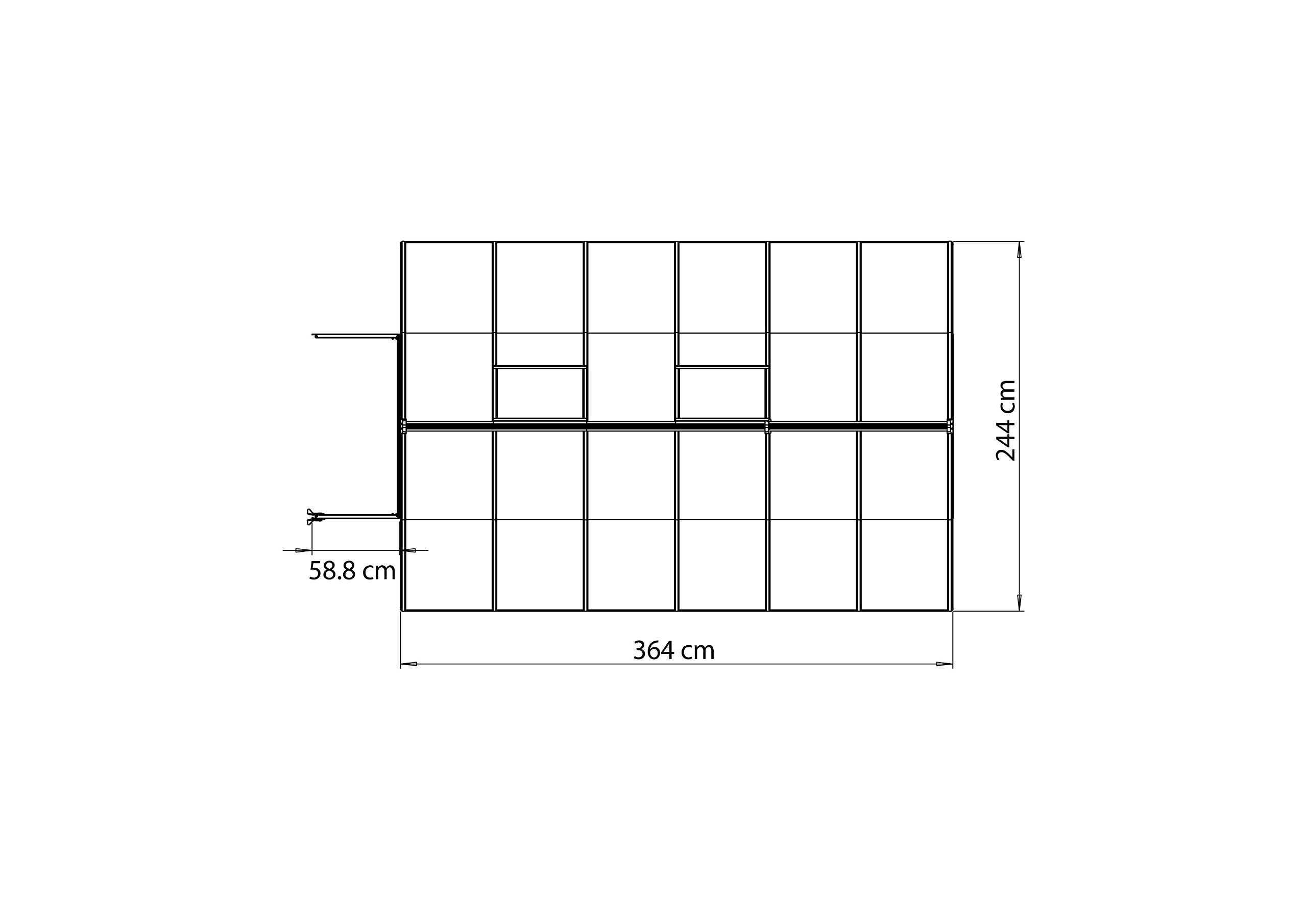 【Home&Garden】Bella Hobby Greenhouse, 8' x 12', Silver with Twin Wall Glazing