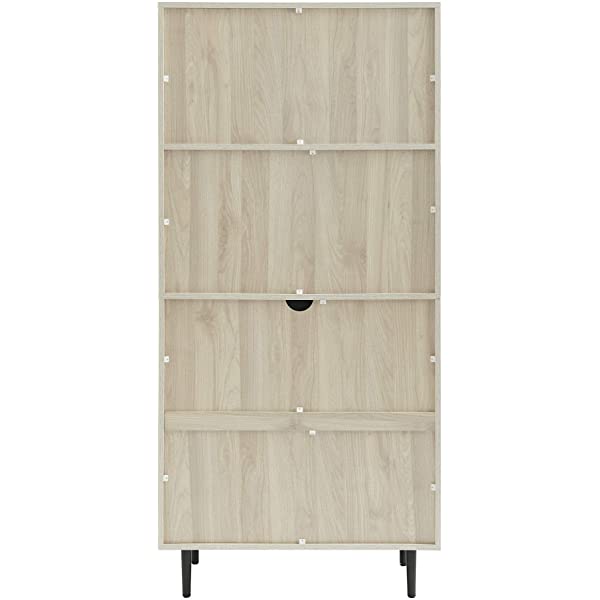 Walker Edison Secretary Hutch Wood Desk with Keyboard Drawer Bookshelf Storage Home Office Storage Cabinet, 64 Inch, Dark Walnut Dark Walnut Desk