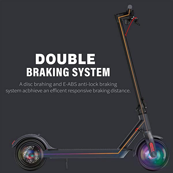 ESKUTE Electric Kick Scooter Commuting Electric Scooter Longe Range, Upgraded Motor Power, Foldable Commuter for Adults All-season, commuting, long range