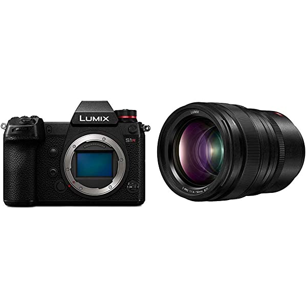Panasonic LUMIX S1R Full Frame Mirrorless Camera with 47.3MP MOS High Resolution Sensor, 24-105mm F4 L-Mount S Series Lens, 4K HDR Video and 3.2” LCD - DC-S1RMK w/ 24-105mm Base