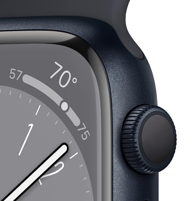 Apple Watch Series 8 [GPS 41mm] Smart Watch w Midnight Aluminum Case with Midnight Sport Band