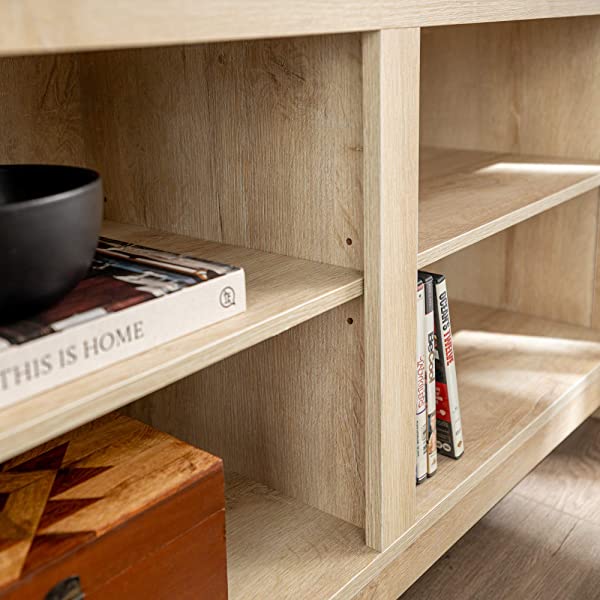 Walker Edison Wren Classic 4 Cubby TV Stand for TVs up to 65 Inches, 58 Inch, Black Black 58 InchTV Stand