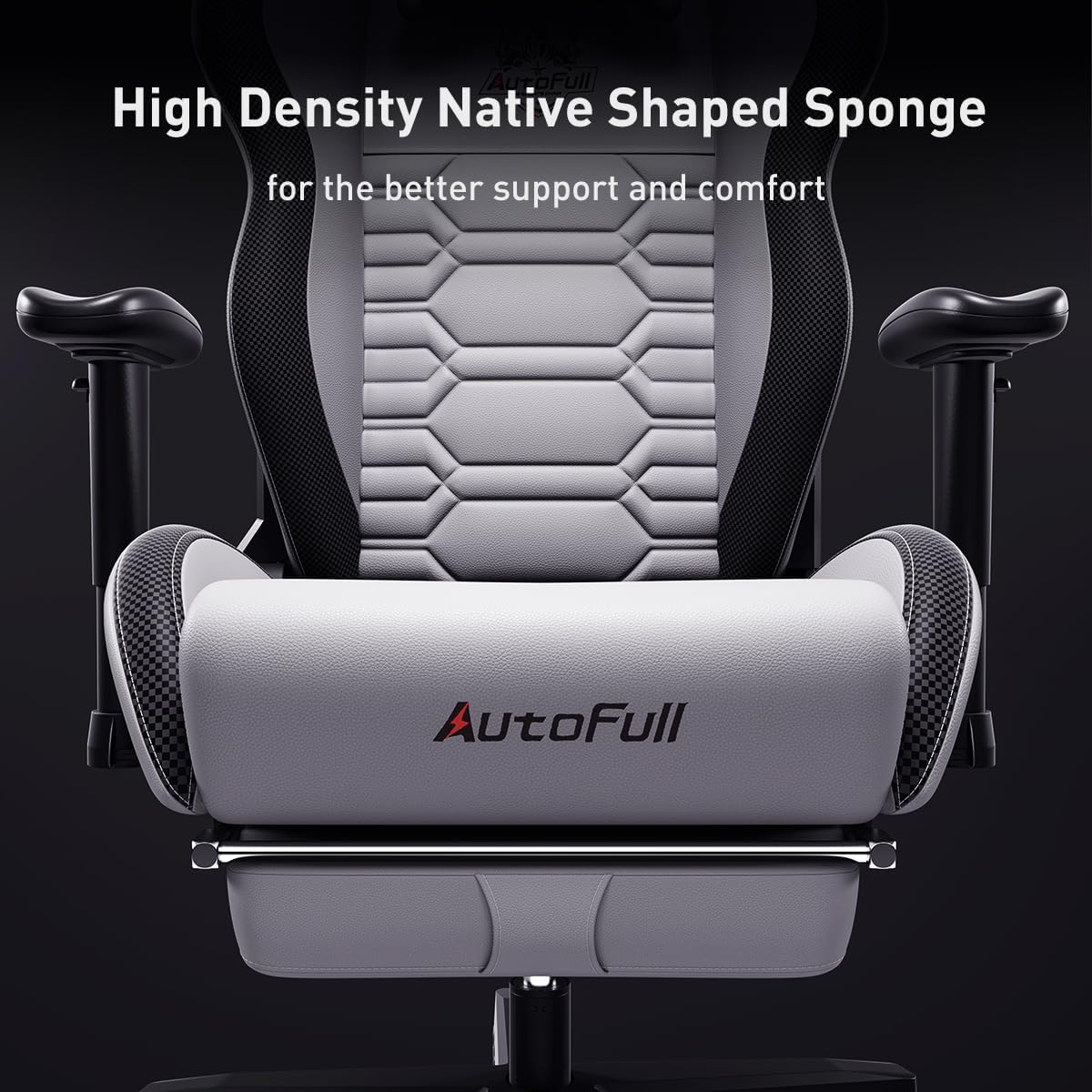 AutoFull C3 Gaming Chair Ergonomic Office Chair with 3D Bionic Lumbar Support, Racing Style Premium PU Leather Computer Chair Gamer Chairs with Footrest and Headrest(3-Years Warranty)