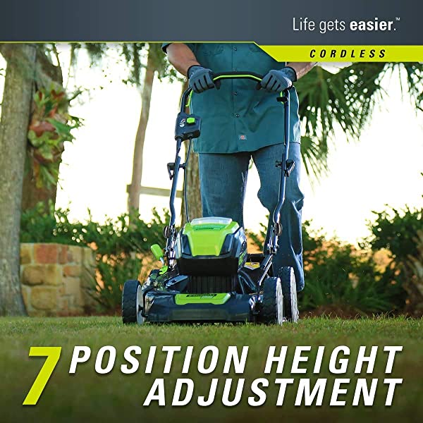 Greenworks Pro 80V 21 inch Cordless Push Lawn Mower, Includes Two 2Ah Batteries and Charger, GLM801601 (2) 2Ah Batteries Push