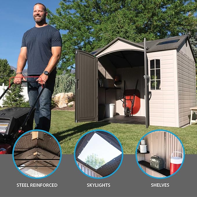 Lifetime 10 x 8 Heavy Duty Fully Accessorised Plastic Shed