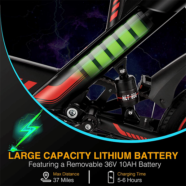 Electric Bike, Sailnovo Electric Bicycle with 18.6mph 28 Miles