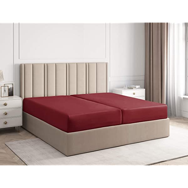 Queen Fitted Sheet - Single Fitted Deep Pocket Sheet - Fits Mattress Perfectly - Soft Wrinkle Free Sheet - 1 Fitted Sheet Only – Light Pink Queen Light Pink