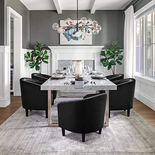 Yaheetech Set of 2 Modern Style Accent Barrel Chair Upholstered Chair Arm Chair Club Chair for Living Room Bedroom Reception Room Office Ivory