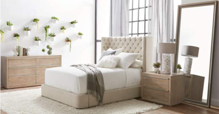 Barclay Bisque French Linen Platform Bed