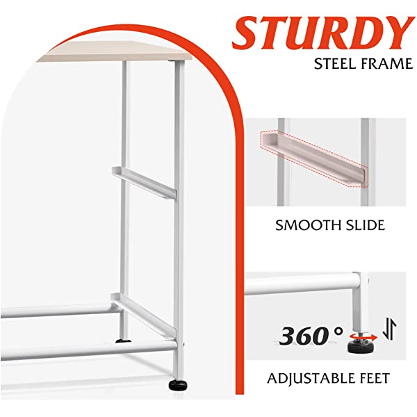 WLIVE Nightstand with 2 Fabric Drawers, Bedside Furniture & End Table Dresser for Bedroom, Living Room, Steel Frame, Wood Top, Easy Pull Handle Charcoal Gray