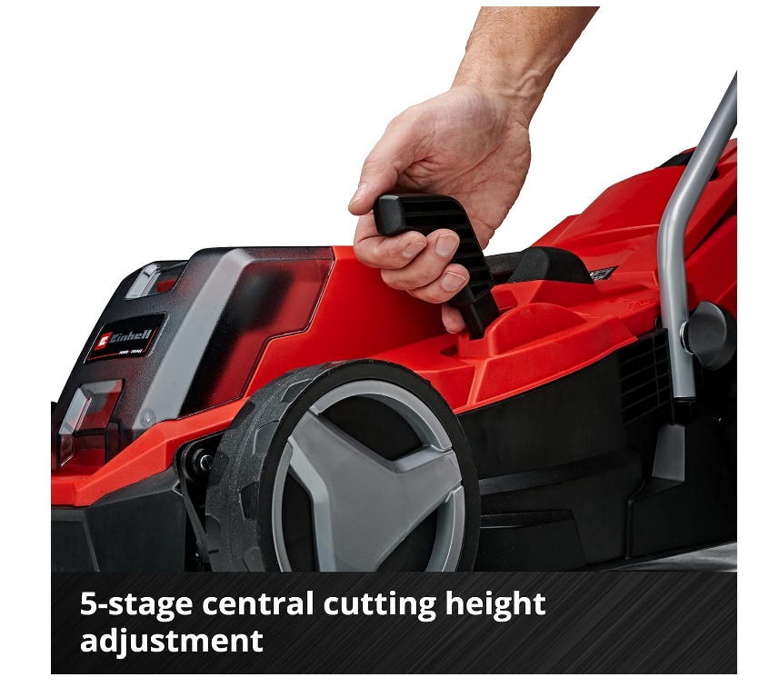 Einhell Power X-Change 18/33 Cordless Lawnmower With Battery and Charger - 18V, Brushless Motor, 33cm Cutting Width, 30L Grass Box, 5 Cutting Heights - GE-CM 18/33 Li Battery Lawn Mower