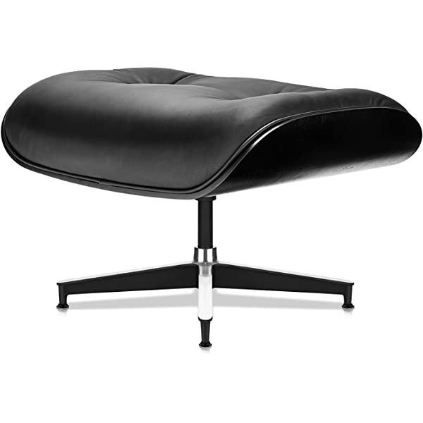 Mid Century Lounge Chair and Ottoman, Modern Chair Classic Design, Top Grain Leather Palisander Wood, Heavy Duty Base Support for Living Room, Study, Lounge, Office (Nomal, Style1-1) Nomal Style1-1