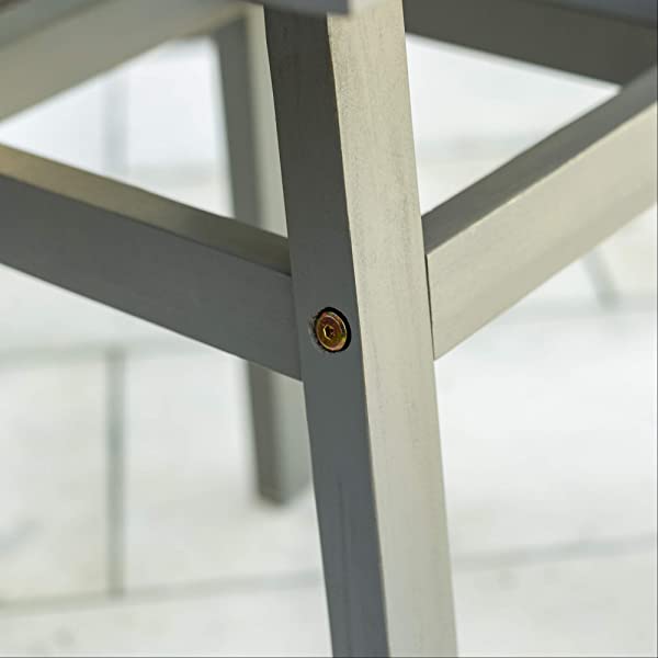 Walker Edison 5 Person Outdoor Wood Chevron Patio Furniture Dining Set Table Chairs Bench All Weather Backyard Conversation Garden Poolside Balcony, 4 Piece, Brown Brown 4 Piece Dining Set