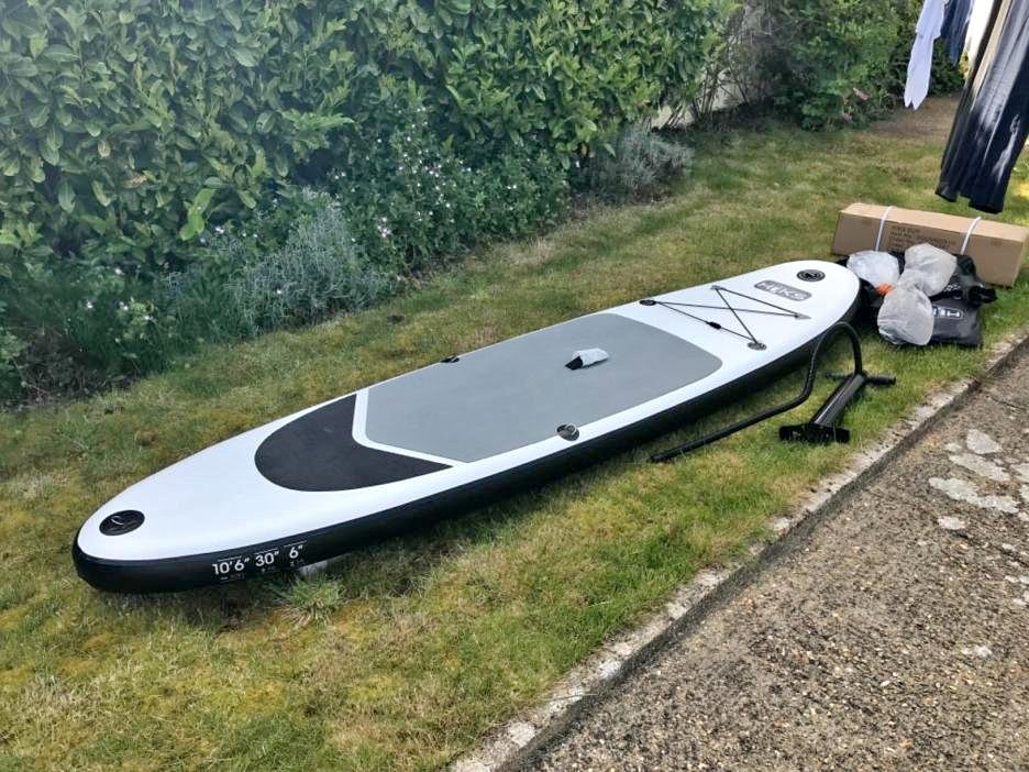 Sports&Outdoors】【BS】SUP Inflatable Stand Up Paddle Board Set Inc Paddle,