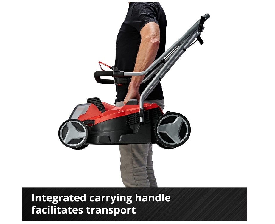 Einhell Power X-Change 18/33 Cordless Lawnmower With Battery and Charger - 18V, Brushless Motor, 33cm Cutting Width, 30L Grass Box, 5 Cutting Heights - GE-CM 18/33 Li Battery Lawn Mower