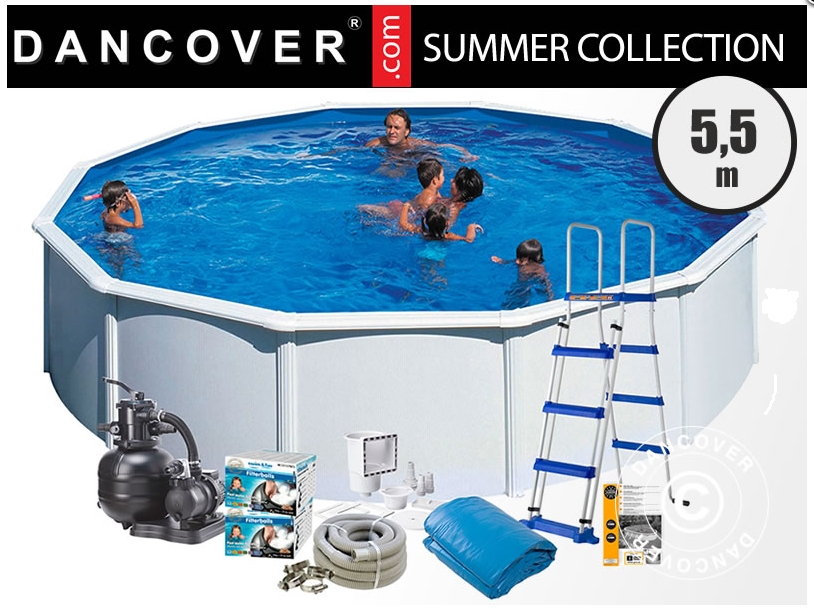 Pool 14 sqm with sand filter.