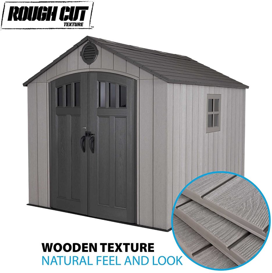 Lifetime 8 Ft. x 10 Ft. Outdoor Storage Shed Storm Dust