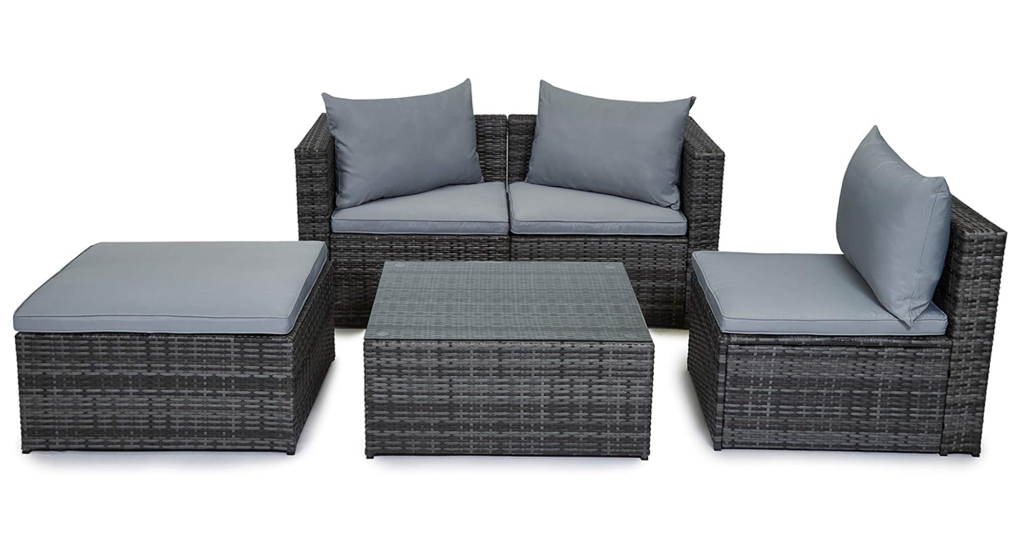 Outdoor Rattan Garden Furniture Set Malaga Conservatory Patio Sofa coffee table