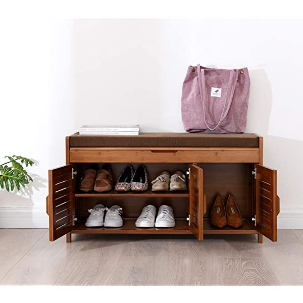 K KELBEL Shoe Rack & Shoe Bench & Shoe Cabinet & Boot Organizing Detachable Cushion with Hidden Storage Compartment,Large Size XX-Large(Upgrade Classic Shoe Cabinet)