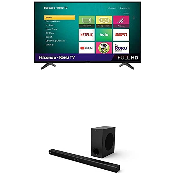 Hisense 40-Inch Class H4 Series LED Roku Smart TV with Alexa Compatibility (40H4F, 2020 Model) 40 in TV Only
